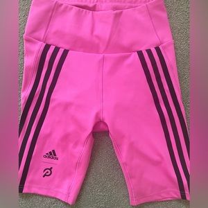 NWT Adidas x Peloton Hot ‘Screaming Pink’ 9” Biker Shorts Size Small